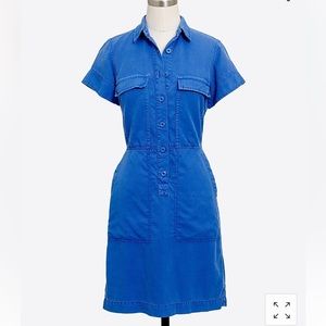 J. Crew blue denim button up dress, size 00